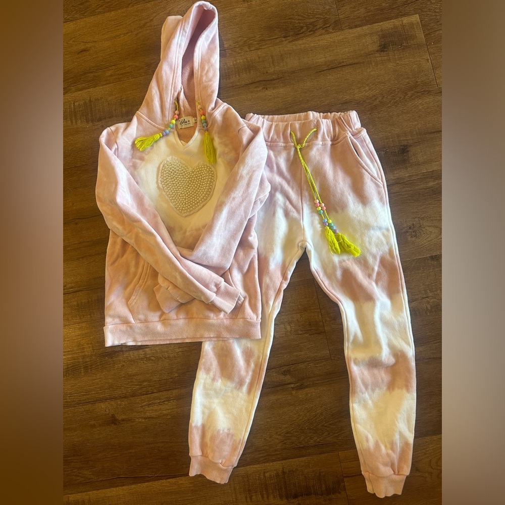 Pink Tie-Dye Kids Jogger Set